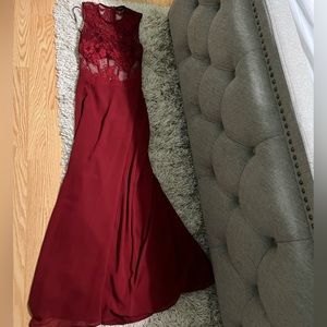 Guess Marciano Red bustier/corset lace overlay dress size 0